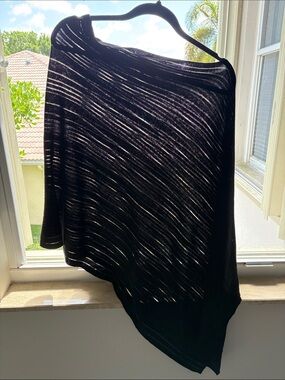 Lightweight Black Cashmere Shawl
